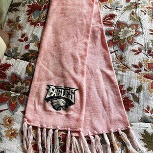 Philadelphia Eagles Pink Acrylic Knit Scarf 58 in long 7.5 Wide